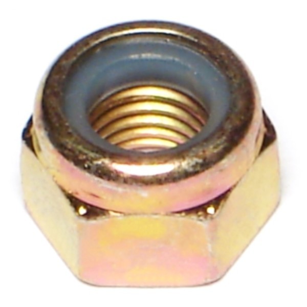 Midwest Fastener Nylon Insert Lock Nut, 5/16"-24, Steel, Grade 8, Yellow Zinc, 10 PK 76271